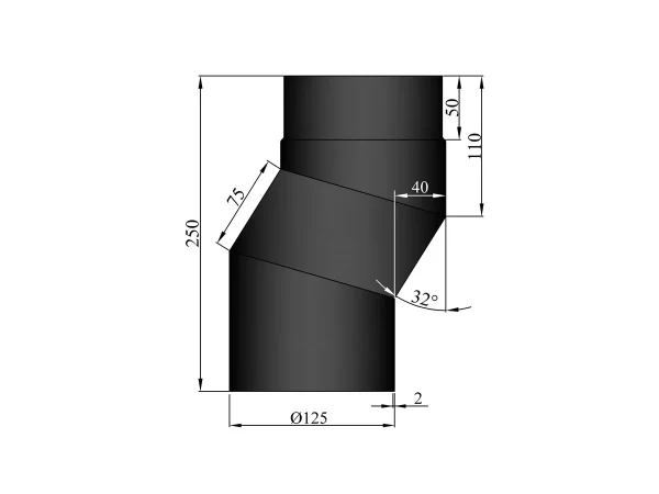 EW125 - S-Bocht 40 mm verzet