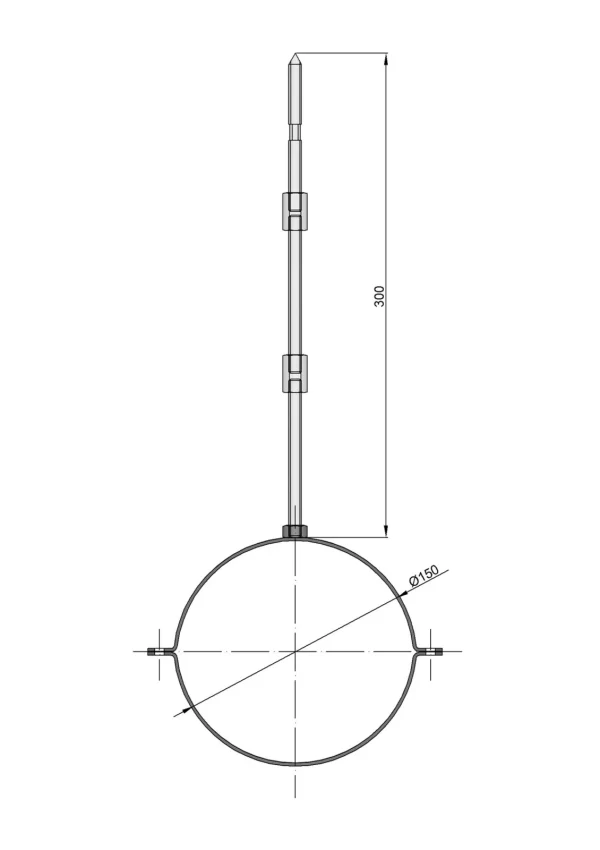 Muurbeugel 120 mm TT Zwart - Afbeelding 2
