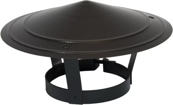 Regenkap gegalvaniseerd 115 - 125 mm Zwart