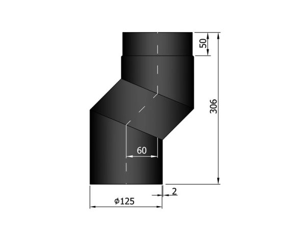 EW125 - S-Bocht 60 mm verzet