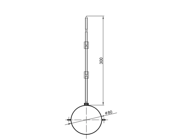 Muurbeugel 80 mm TT19-530 - Afbeelding 2