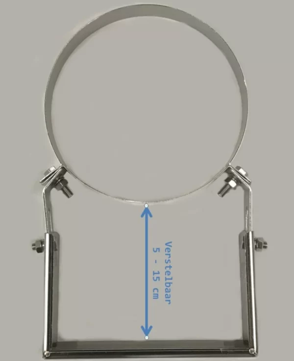 Muurbeugel verstelbaar RVS 200 mm - Afbeelding 2