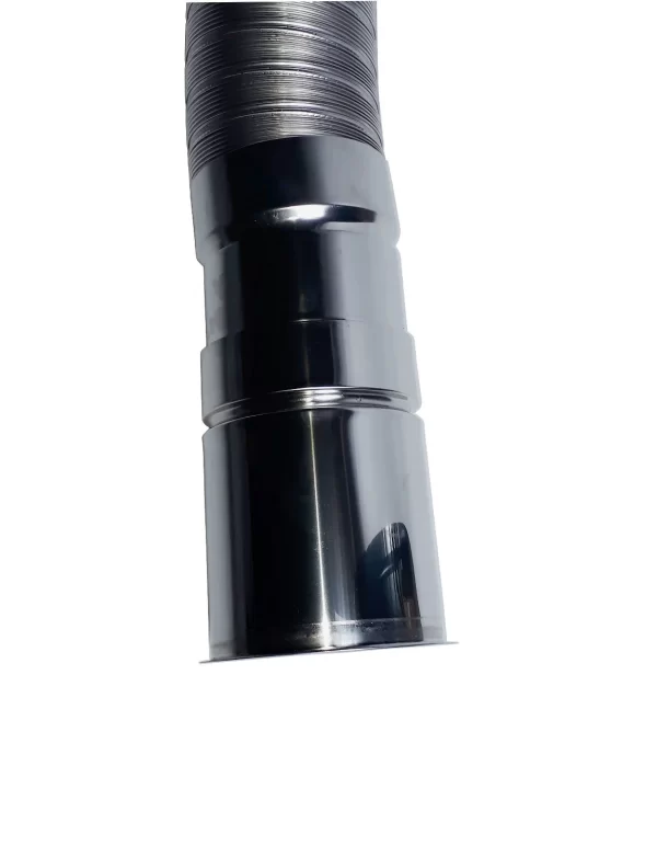 Nisbus aansluiting met rozet RVS 125 mm - Afbeelding 2
