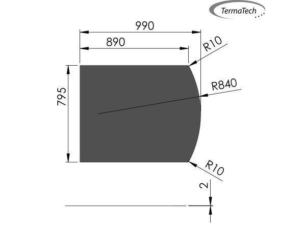 Kachelvloerplaat Toog 80 x 100 cm Zwart - Afbeelding 2