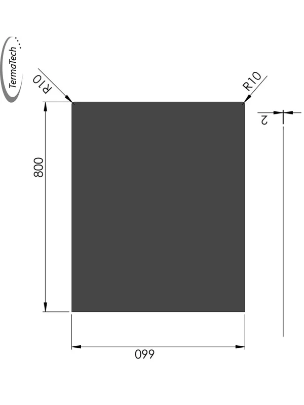 Kachelvloerplaat Rechthoek 66 x 80 cm Zwart - Afbeelding 2
