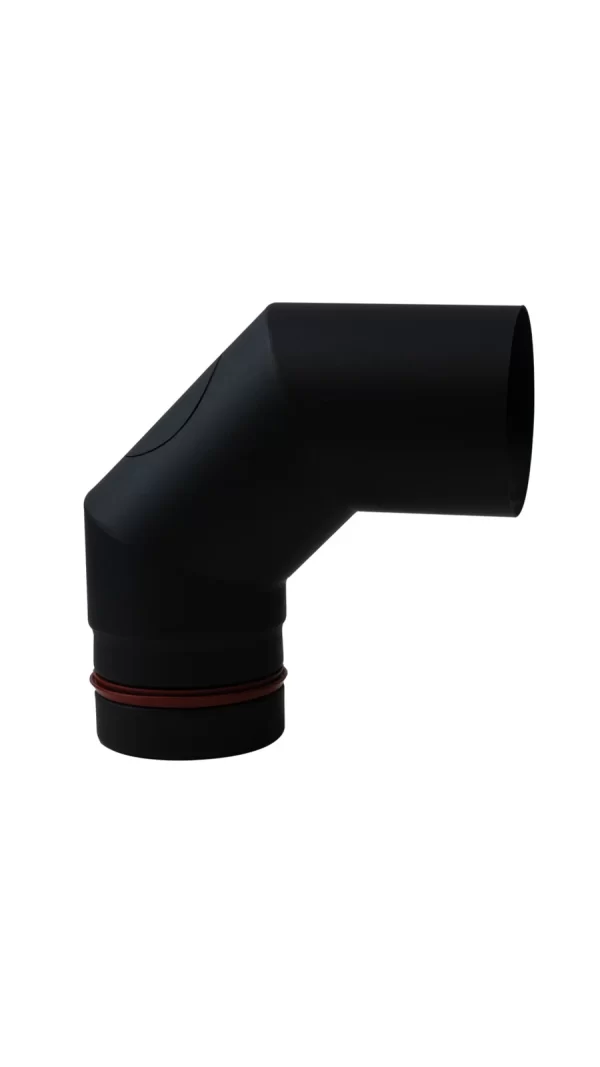 Pelletkachelpijp  SPP 80 mm  - Bocht 90° met luik