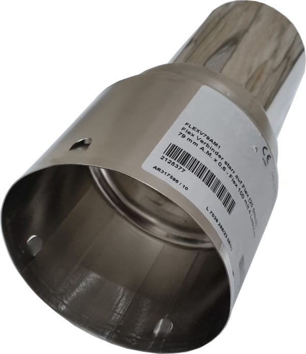 Koppelstuk Flexibel RVS 100 mm - 80 mm zelfklemmend - Afbeelding 2