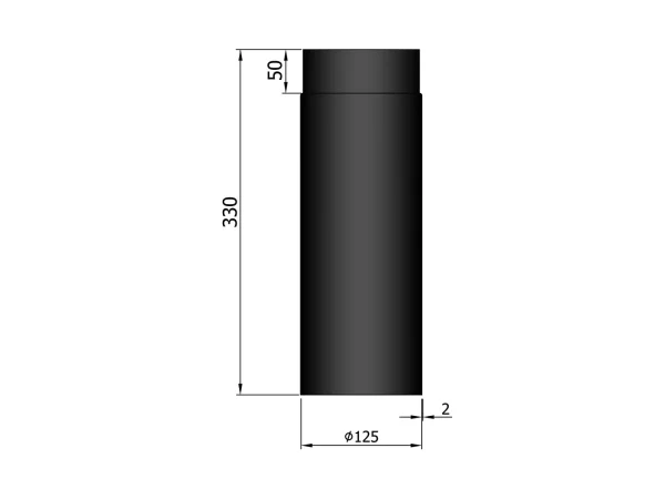 EW125 - 33 cm Zwart